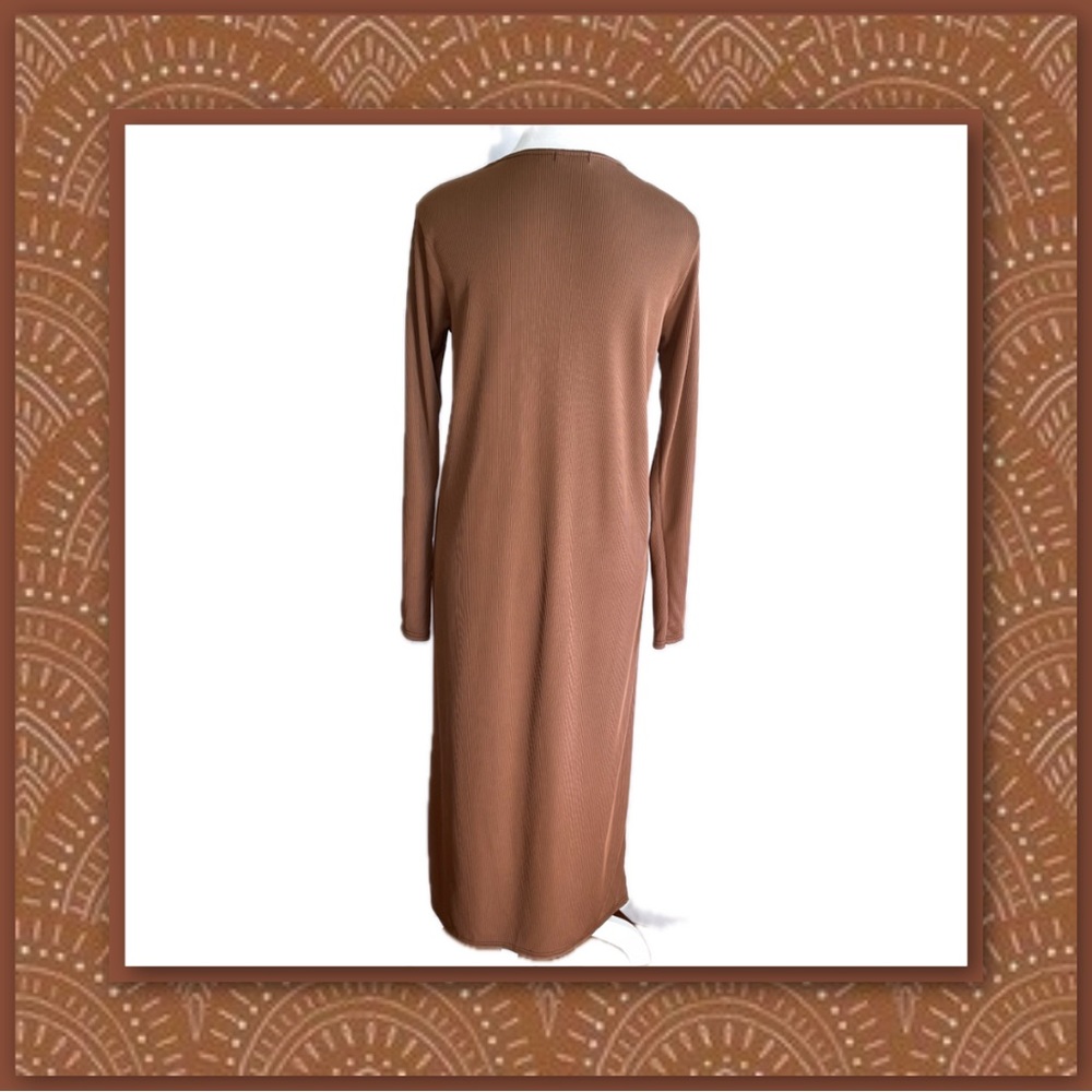 Boohoo Longline Open Front Ribbed Cardigan - Picture 3 of 4